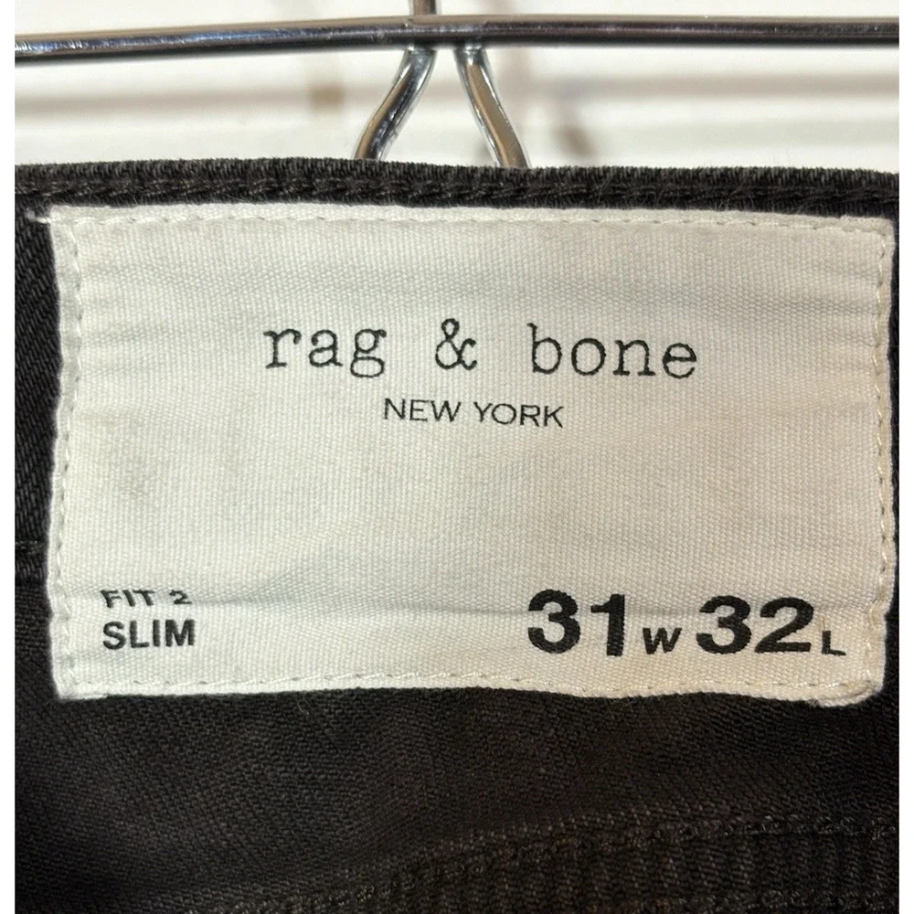 rag & bone Fit 2 Rogen Men 's Denim Slim Jeans - Black Dark Gray, 31 x 32